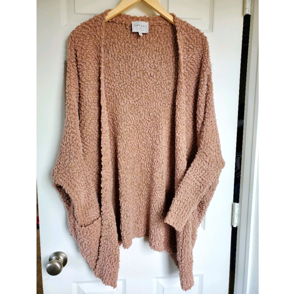 Hayden popcorn cardigan Tan